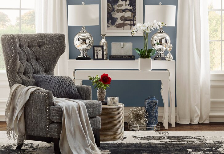 Glam Living Room Design Photo by Wayfair | Wayfair